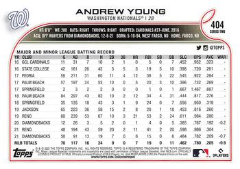2022 Topps #404 Andrew Young Back