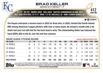 2022 Topps #412 Brad Keller Back