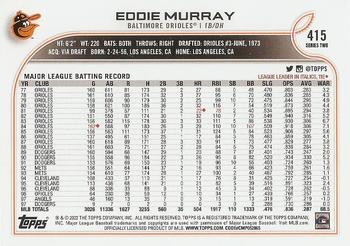2022 Topps #415 Eddie Murray Back