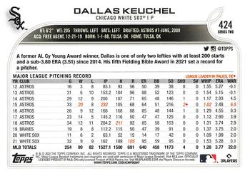 2022 Topps #424 Dallas Keuchel Back