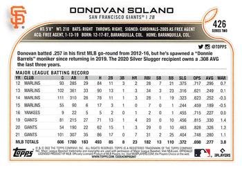 2022 Topps #426 Donovan Solano Back
