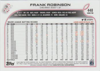 2022 Topps #448 Frank Robinson Back
