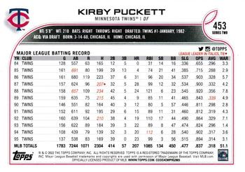 2022 Topps #453 Kirby Puckett Back