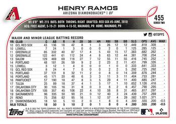 2022 Topps #455 Henry Ramos Back