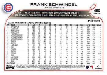 2022 Topps #468 Frank Schwindel Back
