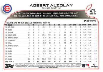 2022 Topps #476 Adbert Alzolay Back
