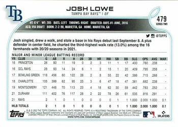 2022 Topps #479 Josh Lowe Back