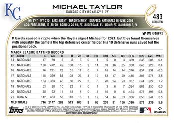 2022 Topps #483 Michael Taylor Back