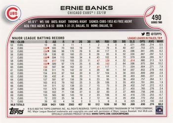 2022 Topps #490 Ernie Banks Back