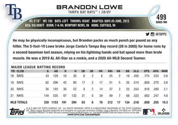 2022 Topps #499 Brandon Lowe Back