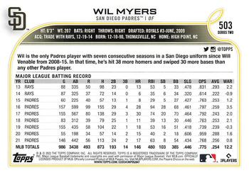 2022 Topps #503 Wil Myers Back