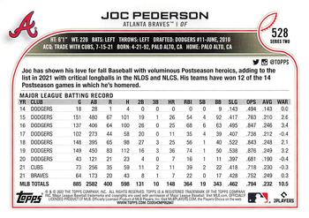 2022 Topps #528 Joc Pederson Back