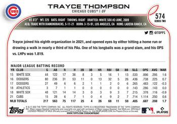 2022 Topps #574 Trayce Thompson Back