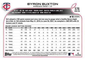 2022 Topps #576 Byron Buxton Back