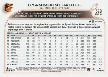 2022 Topps #579 Ryan Mountcastle Back
