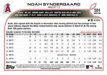 2022 Topps #584 Noah Syndergaard Back
