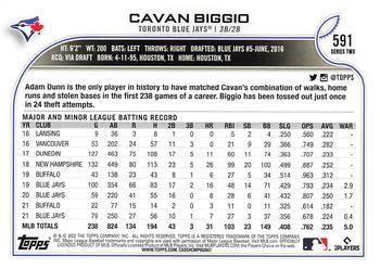 2022 Topps #591 Cavan Biggio Back