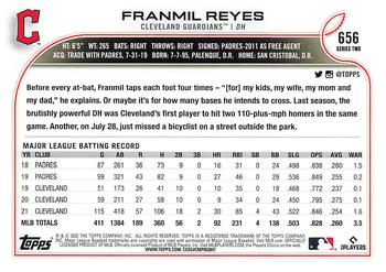 2022 Topps #656 Franmil Reyes Back