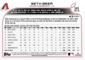 2022 Topps #345 Seth Beer Back