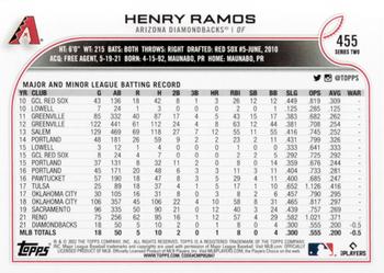 2022 Topps #455 Henry Ramos Back