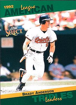 1993 Score - Select Stat Leaders #21 Brady Anderson Front