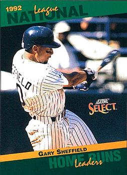 1993 Score - Select Stat Leaders #30 Gary Sheffield Front