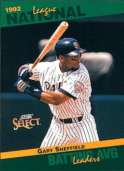 1993 Score - Select Stat Leaders #4 Gary Sheffield Front