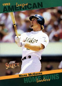 1993 Score - Select Stat Leaders #26 Mark McGwire Front