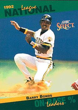 1993 Score - Select Stat Leaders #52 Barry Bonds Front