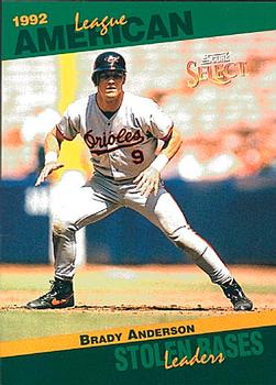 1993 Score - Select Stat Leaders #57 Brady Anderson Front
