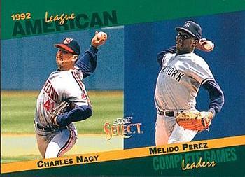 1993 Score - Select Stat Leaders #63 Charles Nagy / Melido Perez Front