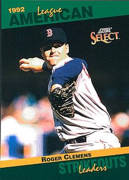 1993 Score - Select Stat Leaders #75 Roger Clemens Front