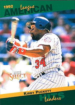 1993 Score - Select Stat Leaders #7 Kirby Puckett Front