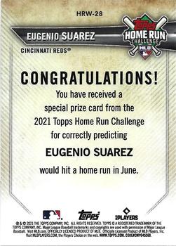 2021 Topps - Home Run Challenge Winners June #HRW-28 Eugenio Suarez Back