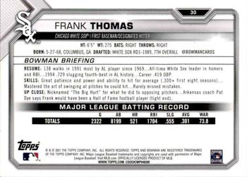 2021 Topps NSCC Bowman National Convention #30 Frank Thomas Back