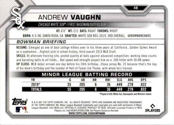 2021 Topps NSCC Bowman National Convention #48 Andrew Vaughn Back