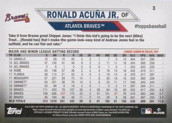 2021 Topps National Baseball Card Day #3 Ronald Acuna Jr. Back
