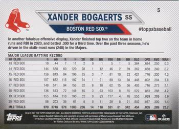 2021 Topps National Baseball Card Day #5 Xander Bogaerts Back