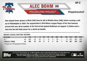 2021 Topps National Baseball Card Day - Gift with Purchase #GP-2 Alec Bohm Back