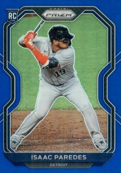 2021 Panini Prizm - Blue Prizm #43 Isaac Paredes Front