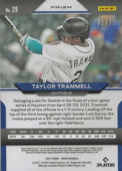 2021 Panini Prizm - Red Wave Prizm #29 Taylor Trammell Back