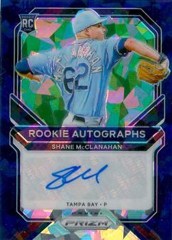 2021 Panini Prizm - Rookie Autographs Navy Blue Cracked Ice Prizm #RA-SM Shane McClanahan Front