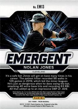 2021 Panini Prizm - Emergent #EM13 Nolan Jones Back