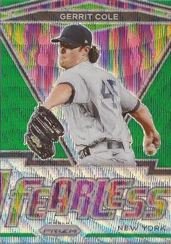 2021 Panini Prizm - Fearless Green Wave Prizm #FR-18 Gerrit Cole Front