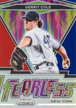 2021 Panini Prizm - Fearless Red/White/Blue Prizm #FR-18 Gerrit Cole Front