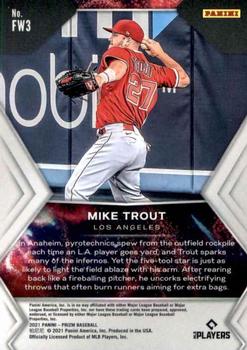 2021 Panini Prizm - Fireworks #FW3 Mike Trout Back