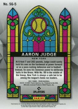 2021 Panini Prizm - Stained Glass #SG-5 Aaron Judge Back