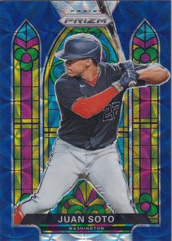 2021 Panini Prizm - Stained Glass Navy Blue Kaleidoscope Prizm #SG-3 Juan Soto Front