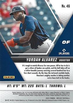 2021 Panini Mosaic #46 Yordan Alvarez Back