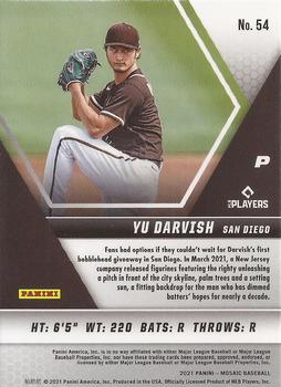 2021 Panini Mosaic #54 Yu Darvish Back